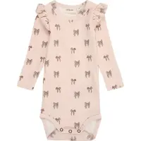 Lil´ Atelier Lil' Atelier Body l/ä - Rib - NbfGavo - Silber Peony/Bow - - 56 - Body L/Ä