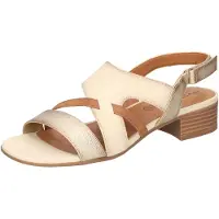 Mustang Damen Sandale mit Klettverschluss und Blockabsatz pflegeleicht 1494-802, Größe:40 EU, Farbe:Beige