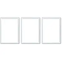 Möbel Kraft Bilderrahmen 13x18 cm 3er-Set , weiß , Kunststoff , Maße (cm): B: 13 H: 18 T: 1.8