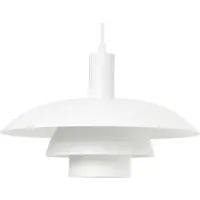 Beliani Hängelampe aus weißem Metall mit stufenförmigem Design im Mid-Century-Stil