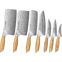 Xinzuo Hezhen - Damast Messer Set 7-teilig - X01 Flagship Serie