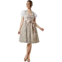TecTake Midi-Dirndl Ella in champagner | Gr.: 40