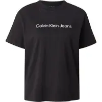 Calvin Klein Jeans T-Shirt A- Inst. Logo Classic LV047C912G Schwarz Regular Fit 105