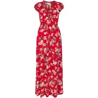 Apricot Maxikleid "Jasmine Maxikleid in Wickeloptik", Damen, Gr. S (36), N-Gr, rot, gewebt, Obermaterial: 100% Viskose CV., geblümt, schmal, Kleider Maxikleid, mit Blumenmuster