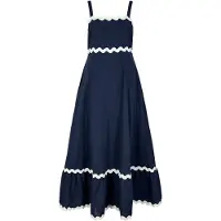 Apricot Volantkleid "mit Zick Zack Abschlüsse" Trägerkleid