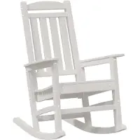 vidaXL Garten-Schaukelstuhl Weiß HDPE