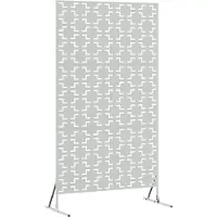 vidaXL Sichtschutz Grau 100 x 50 x 180 cm Stahl