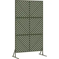 vidaXL Sichtschutz 100 x 50 x 180 cm Stahl Olivgrün