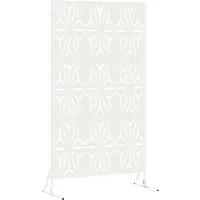 vidaXL Sichtschutz 100 x 50 x 180 cm Stahl Weiß