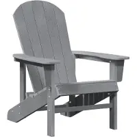 vidaXL Adirondack-Stuhl Hellgrau 82 x 74 x 92 cm HDPE