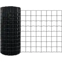 vidaXL Eurozaun Grau 0,8 x 25 m PVC-beschichtetes Eisen