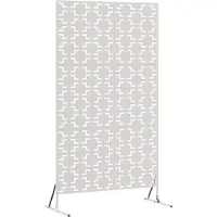 vidaXL Sichtschutz 100 x 50 x 180 cm Edelstahl Silber