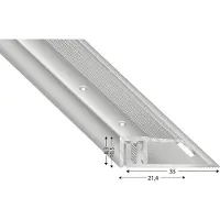 Kügele Abschlussprofil Höhenausgleich Übergangsleiste 100 cm Aluminium silber