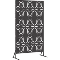 vidaXL Sichtschutz 100 x 50 x 180 cm Stahl Schwarz