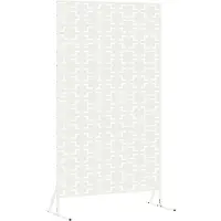 vidaXL Sichtschutz 100 x 50 x 180 cm Stahl Weiß