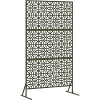 vidaXL Sichtschutz 100 x 50 x 180 cm Stahl Olivgrün