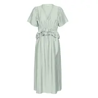 Kaffe Midikleid "Damen Kleid KAjasmin", Damen, Gr. 42, N-Gr, grün (frosty grün cc.), Obermaterial: 83% Viskose CV. 17% Polyamid PA., Kleider Midikleid