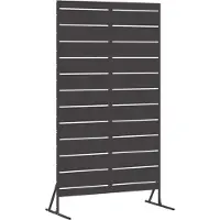 vidaXL Sichtschutz 100 x 50 x 180 cm Stahl Schwarz