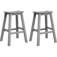 vidaXL Barhocker 2 stk. Hellgrau 52 x 43 x 73,5 cm HDPE