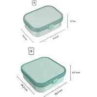 Mepal Lunchbox "Brotdosen-Set Campus (2025) 2er Set", pink (cool pink), B:2cm H:2cm L:2cm, Kunststoff, Lebensmittelaufbewahrungsbehälter, Lunchbox, Spülmaschinenfest
