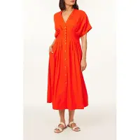 Scotch & Soda Multi Pleated Dolman Dress Orange.com Größe: XS | Midikleider Outlet | Damen | Orange