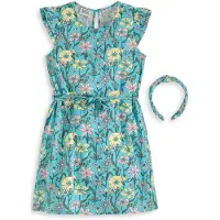 Scotch & Soda S&s Big Girls 2pc Dress & Headband Set Bleached Aqua Größe: S | Kleider Outlet | kids | Cyan