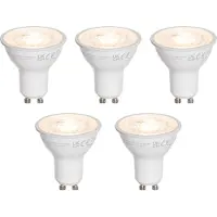 LUEDD 5er-Set GU10 50mm LED-Glühbirnen Klar 7,5W 800 lm 3000K