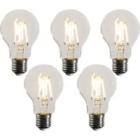 LUEDD 5er-Set E27 Dimmbare LED-Glühbirnen A60 Klar 4,5W 500 lm 2700K