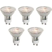 LUEDD 5er-Set GU10 50mm LED-Glühbirnen Klar 4,5W 360 lm 2700K