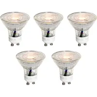 LUEDD 5er-Set GU10 50mm LED-Glühbirnen Klar 3W 200 lm 2200K