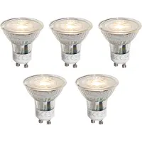 LUEDD 5er-Set GU10 50mm Dimmbare LED-Glühbirnen Klar 4,5W 365 lm 2700K
