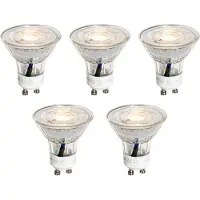 LUEDD 5er-Set GU10 50mm LED-Glühbirnen Klar 3W 230 lm 2700K
