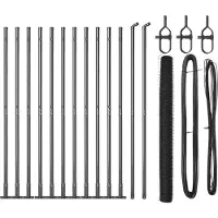 vidaXL Sechseckzaun mit Betonsockel 25 x 1,4 m PVC-beschichteter Stahl