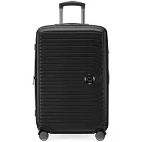 Hauptstadtkoffer - Mitte - Mittelgroßer Koffer Trolley Hartschalenkoffer, Check-In Gepäck mit XL Erweiterung, Dopperollen, TSA-Schloss, 68 cm, 88 L,Schwarz