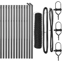 vidaXL Bodenmontierter Sechseckzaun 25 x 0,6 m PVC-beschichteter Stahl