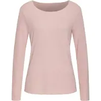 LASCANA Langarmshirt "mit feiner Glitzereinfassung" aus weichem Viskose-Feinstrick