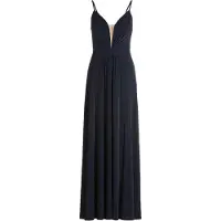 Vera Mont Abendkleid mit Lurexfaden in Dunkelblau/Grau | Gr.: 38