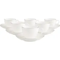 Villeroy & Boch Anmut Platinum No.1 Kaffeetassen mit Untertassen