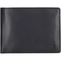 Esquire Leder Geldbörse Compact Wallet Black schwarz