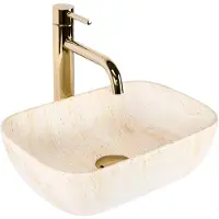 REA Aufsatzwaschbecken Belinda Mini Rectangle Beige