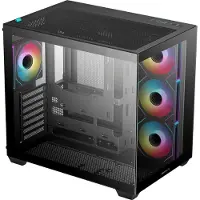 DeepCool CG530 4F, Midi Tower, PC, Schwarz, ATX, ITX, micro ATX, Acrylnitril-Butadien-Styrol (ABS), SPCC, Gehärtetes Glas, Gaming