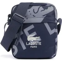 Lacoste Umhängetasche mit Allover-Logo, Blau One Size