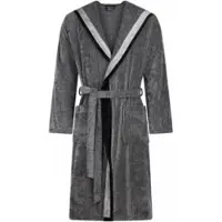 Cawö Bademantel Home 5841 Kapuze Herren Nature Black-50