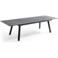 Oviala 10-Sitzer-Gartentisch aus Aluminium - Olympe Grau -