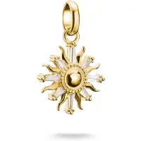 Thomas Sabo Charm-Anhänger Sonne mit Steinen Connect vergoldet