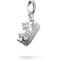 Thomas Sabo Charm-Anhänger Krone mit Steinen Connect Silber