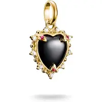 Thomas Sabo Charm-Anhänger Vintage-Herz Schwarz Connect in gold, bunt | Gr.: onesize