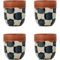 Bloomingville Karo-Becher-Set 4-teilig