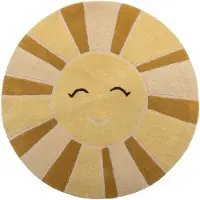 Bloomingville Teppich Sonne, Gelb