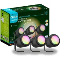Calex Smart Outdoor 24V LED Bodenstrahler, RGB-Farben & kalt- bis warmweiß Licht, dimmbar, wasserdicht, WLAN + Bluetooth Gateway App- & Sprachsteuerung